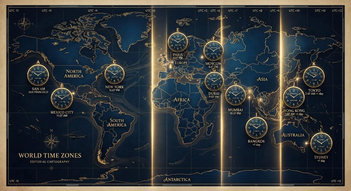 The Logic Behind Time Zones: A Traveler's Reference